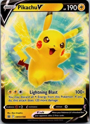 Pikachu V Promo SWSH: Sword & Shield Promo Cards SWSH198 NM - Image 1 of 2