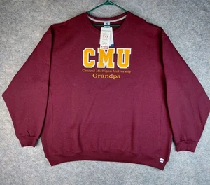 Russell Athletic CMU Grandpa Sweatshirt 3XL 29.5x32 Maroon Central MI Univ READ - Bild 1 von 17