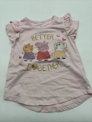 Camiseta Peppa Pig Juvenil Niña 4T Estampado Gráfico Logo Rosa ..#32966 Foto 1 de 4
