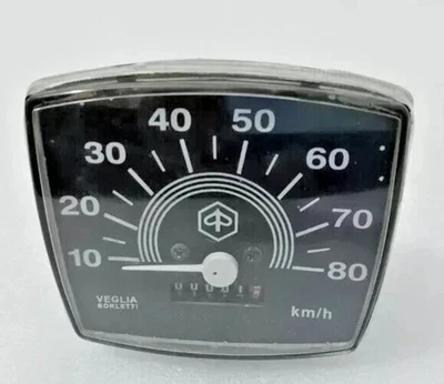 Velocímetro Speedo Share Fit para Vespa Special V50 logotipo cara negro 80 km/h Foto 1 de 4