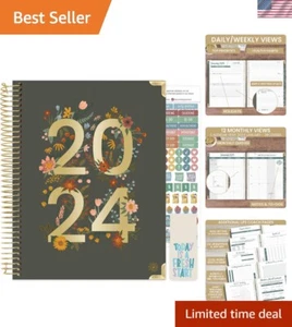 2024 Dreams In Bloom Large Layout Planner - Monthly & Weekly with Bonus Stickers - Picture 1 of 11