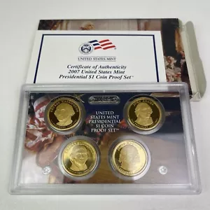 2007 US Mint Presidential $1 Coin Proof Set Certificate Of Authenticity OGP - Bild 1 von 8