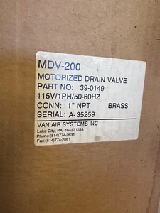 VÁLVULA DE DRENAJE MOTORIZADA 115V-1PH MODELO MDV-200 - Imagen 1 de 5