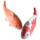 Ceramic Fish Figurines for Aquarium or Fairy Garden (2pcs)
