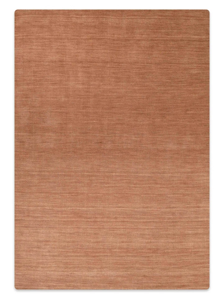 Eco-Friendly Hand Knotted Loom Wool Area Rug Solid Light Brown BBH Homes BBL0011 - Image 1 of 1