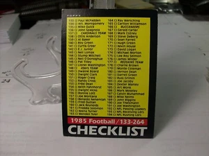 1985 Topps Football #395 - Checklist: 133-264 85-013 - Picture 1 of 2
