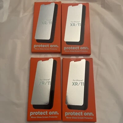 iPhone XR/11 Mirrored Screen Protector 4 Pack - Image 1 of 2