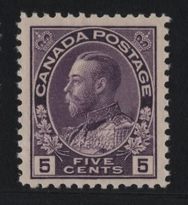 #112 Admiral 5c Canada mint never hinged well centered XF cv $180 - Picture 1 of 2