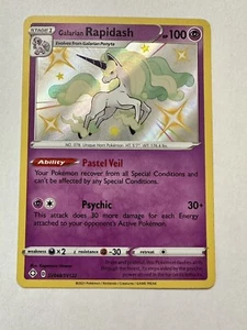 JCC Pokémon - Galarian Rapidash SV048/SV122 Holo Brillante Raro Destinos Brillantes Casi Nuevo/M - Imagen 1 de 2