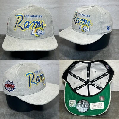 Los Angeles Rams Hat New Era "The Golfer" Corduroy Gray Snapback Cap - H65 - Image 1 of 4