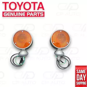 60 - 68 TOYOTA LAND CRUISER FJ40 FJ45 FRONT TURN SIGNAL AMBER LIGHT SET OEM NEW - Picture 1 of 10