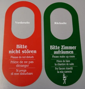 20x Türschild Türanhänger Hotelschild - Bitte nicht stören/Zimmer aufräumen rot - Bild 1 von 1