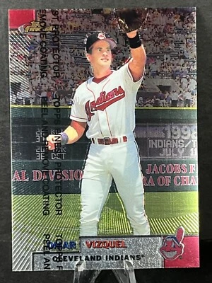 1999 Topps Finest - #74 Omar Vizquel - Image 1 of 2