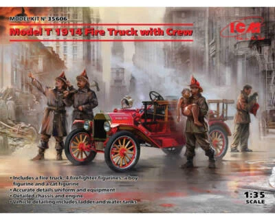 ICM 35606 Model T 1914 Fire Truck with Crew 1:35 modellismo - Immagine 1 di 4