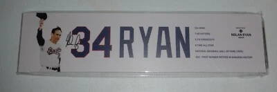 Texas Rangers Nolan Ryan 34 Signed Beef Advertising Wall Sign 18"x4.5"x.5" - NEW - Image 1 of 2