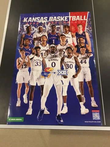 University Of Kansas Mens Basketball Team Poster from 2020-2021 Braun, Abagi Cover