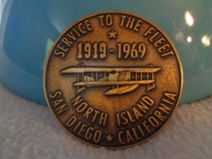 Vintage 1919-1969 50° Ann. Moneta San Diego CA USA Impianto di rielaborazione aerea navale - Foto 1 di 2