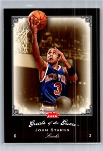 2005-06 Fleer Greats of the Game John Starks #6 HOF - Picture 1 of 2