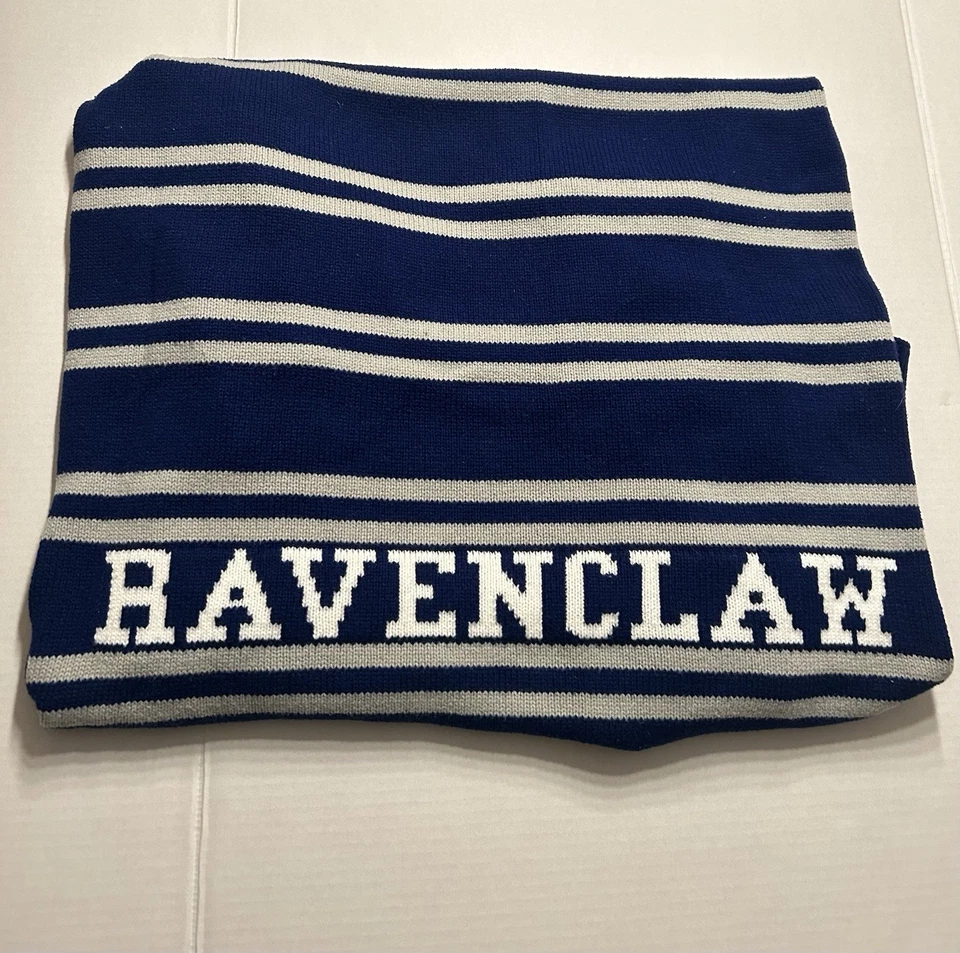 Manta Pottery Barn Teen Harry Potter Ravenclaw azul a rayas 50x60 Foto 1 de 4