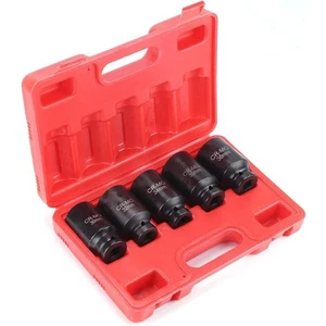 12 Point Axle Hub Nut DEEP IMPACT Socket Set 1/2"Dr Thin Wall Drive Shaft Socket - Picture 1 of 8