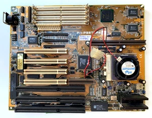AU ASUS PC Motherboard P/I-P55T2P4 Rev 2.3 Socket 7 4x RAM + 4x PCI slot RARE - Picture 1 of 9