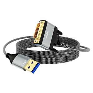 USB 3 0 to DVI Video Cable 2m for Quality Laptop to Monitor Connections - Afbeelding 1 van 8