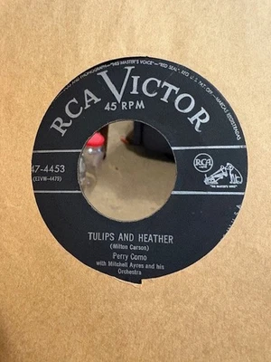 Old 45 rpm record, RCA Victor, Perry Como, Please Mr. Sun. Tulips and Heather - Image 1 of 2