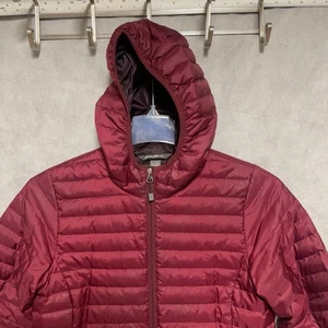 Eddie Bauer Jacket Women S Red EB 700 Cirruslite Down Parka Puffer Hooded Coat - Picture 1 of 11