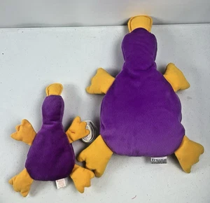 Vintage TY Beanie Babies Paddles & Patti Platypus 2 Sizes 16" & 9" with Tags - Picture 1 of 4