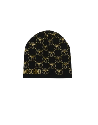 MOSCHINO Berretto Double Question Mark Donna Black - Immagine 1 di 3
