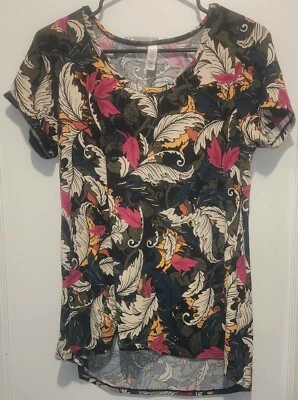 PEQUEÑA Camiseta LuLaRoe Hojas Floral Otoño Tiempo Camiseta Blusa Verde Top RARA  Foto 1 de 3