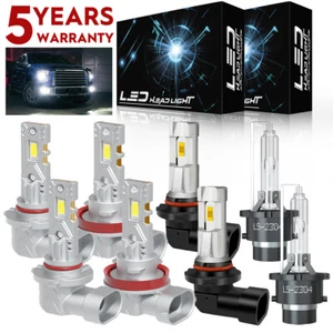For Acura TL 2009-2014 8X Front LED HID Headlights Hi/Lo DRL Fog Light Bulbs M11 - Picture 1 of 20