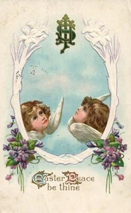 Beautiful Angel Angels Lily Easter Postcard Series 446  - Picture 1 of 2
