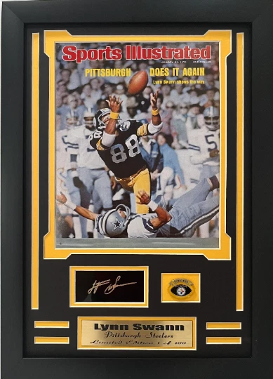 Pittsburgh Steelers Lynn Swann Sports Illustrated Cover w/ pin Foto 1 de 1