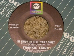 FRANKIE LAINE To each His Own / Im Happy To Hear Your Sorry 7" 45 - Picture 1 of 1
