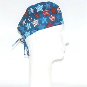 Patriotic American Flag Theme Scrub Hat - Picture 1 of 1