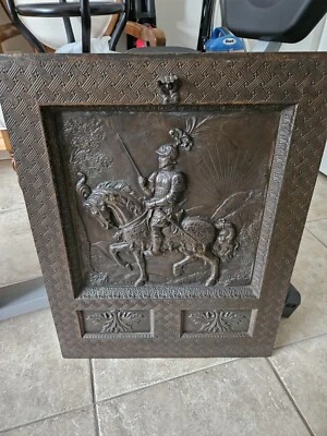 Peerless Mfg Co. Antique Cast Iron Fireback  - Image 1 of 4