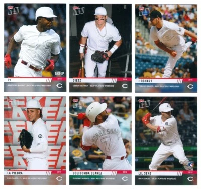 2019 CINCINNATI REDS TOPPS NOW PLAYERS WEEKEND 6-CARD TEAM SET +  AQUINO GOLD - Image 1 of 2
