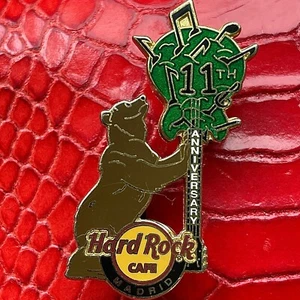 MADRID SPAIN🎸HARD ROCK CAFE®HRC PIN✅2005 11 Anniversary Bear Guitar NOTES LE🎗 - Picture 1 of 3