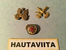WW2 Soviet Political Button Hole Pin + Railway Badge + Motorized Transport Badge