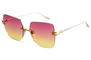 DITA EMBRA DTS155-A-02 Rose Gold Silver Peach Sunset Gradient Rimless Sunglasses - Picture 1 of 5
