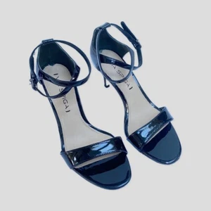 Via Spiga Black Patent Leather Ankle Strap Sandals US5.5 ($250) - Picture 1 of 5