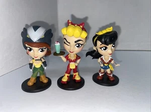 DC Comics LIL BOMBSHELLS Mini Flash Hawkgirl WONDER WOMAN Vinyl Figs Cryptozoic - Picture 1 of 5