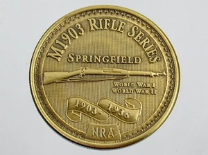 NRA Springfield Rifle Series Coin M1903 Medal 1903-1936 WWI-II Bronze Color - Picture 1 of 5