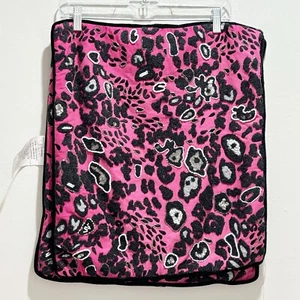 Z GALLERIE Set Of 2 Pink Black Cheetah Print Beaded MIRAVAL Pillow Covers - Picture 1 of 8