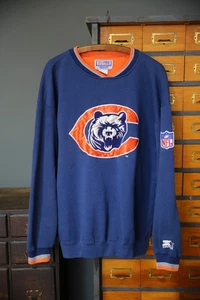 Vintage STARTER Sweatshirt Mens L Pro Line NFL Chicago Bears Crewneck Pullover - Picture 1 of 11