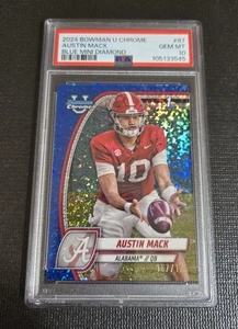 Austin Mack 2024 Bowman U Chrome Blue Mini Diamond 1st Refractor /175 PSA 10 - Bild 1 von 5