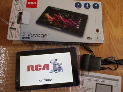 RCA Voyager 7" Quad Core Android 4.4, KitKat Tablet Blue 8 GB Blue - OLD STOCK - Image 1 of 4