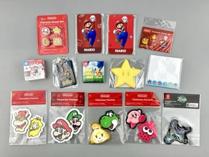 Authentic Nintendo Switch Promo LOT Patches, Stickers, 2 Card Sets & More! Rare! - Picture 1 of 18