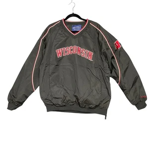 Chaqueta Pullover Wisconsin Badgers Para Hombre Grande Crable De Colección Fútbol NCAA Años 90 - Imagen 1 de 13